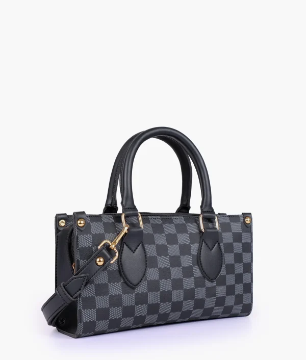 Black Checkered On-The-Go Mini Bag