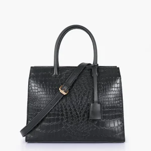 Black Crocodile Vintage Handbag