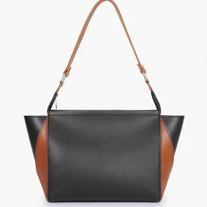Black and Brown Trio Twist Handbag
