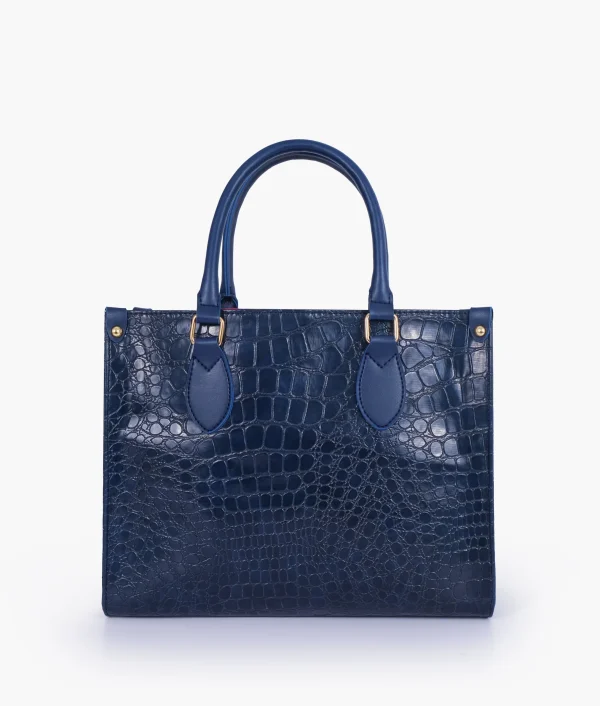 Blue On-the-Go Crocodile Handbag