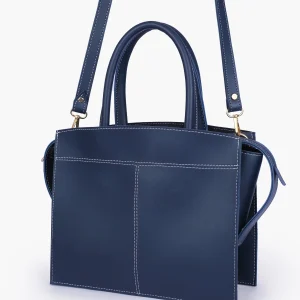 Blue Trapeze Top Handle Bag scaled