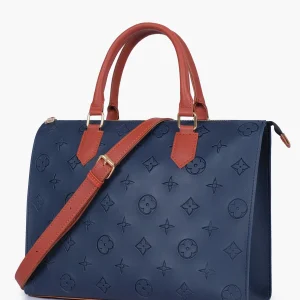 Blue and Rust On-the-Go Handbag