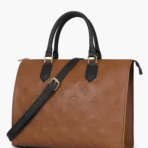 Brown and Black On-the-Go Handbag