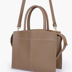 Coffee Trapeze Top Handle Bag
