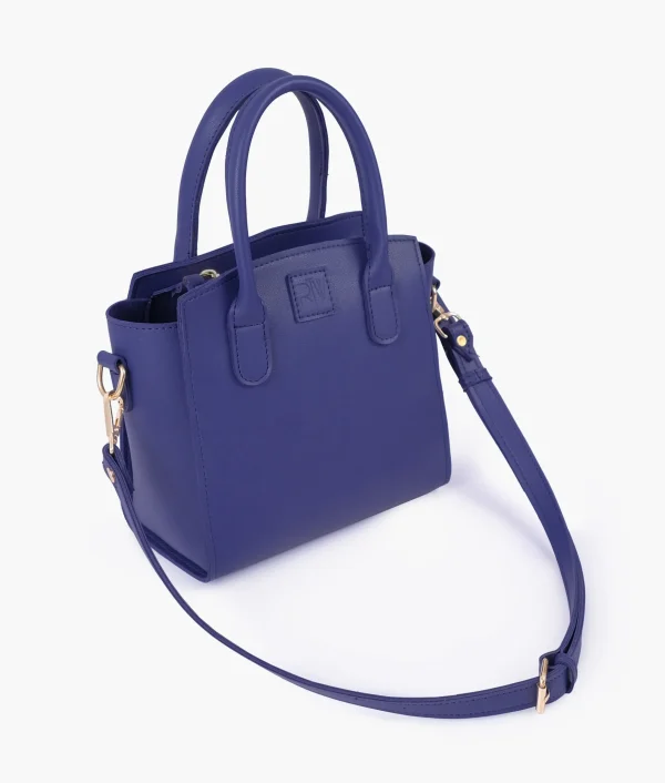 Dark Blue Top Handle Mini Handbag