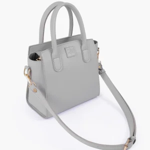 Grey Top Handle Mini Handbag