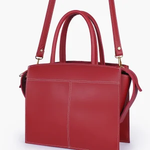 Maroon Trapeze Top Handle Bag