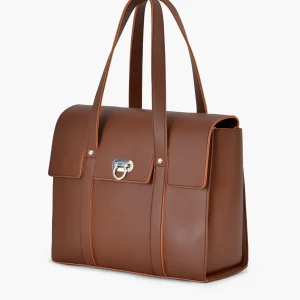 Brown Carry-All Satchel Bag
