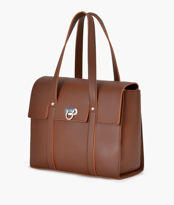 Brown Carry-All Satchel Bag
